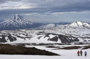 Kamchatka view on Viluchinskiy volcano